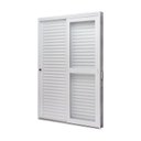 Ver imagem 4 de Kit com 2 Portas de Aço Veneziana de Correr Lateral 215x142cm 3 Folha Vidro Liso Qualitysol Branco Ramassol