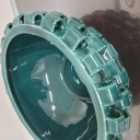 Ver imagem 3 de Centro Mesa Decorativo Fruteira Home&co Cerâmica 14x30x30cm Azul Petroleo