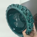 Ver imagem 2 de Centro Mesa Decorativo Fruteira Home&co Cerâmica 14x30x30cm Azul Petroleo