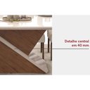 Ver imagem 6 de Conjunto: Mesa Sala Jantar Zafira c/ Tampo Madeirado c/ Vidro Curvo 200x100cm e 8 Cadeiras Ondina