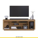 Ver imagem 4 de Rack para Sala de Tv Parma 180 X 59 Cm 2 Portas Nichos Mdp Mel Branco - Clicklar