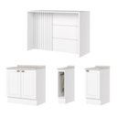 Ver imagem 2 de Kit Ilha Gourmet 3 Portas com Tampo Americana Hp