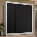 Ver imagem 1 de Guarda-roupa Casal 3 Portas de Correr Branco/preto Sublime Plus Madesa