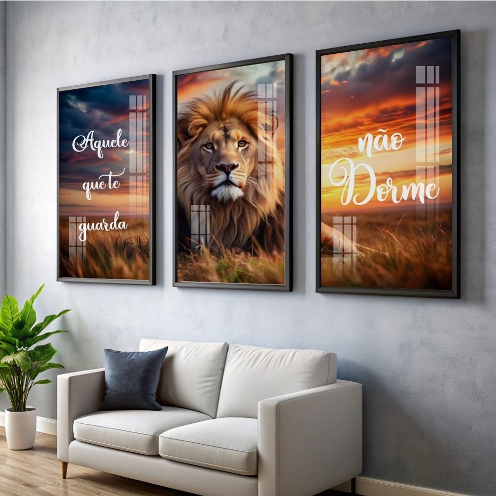 Quando Decorativo Vinil com Vidro Aquele que Te Guarda 90x60 - 2