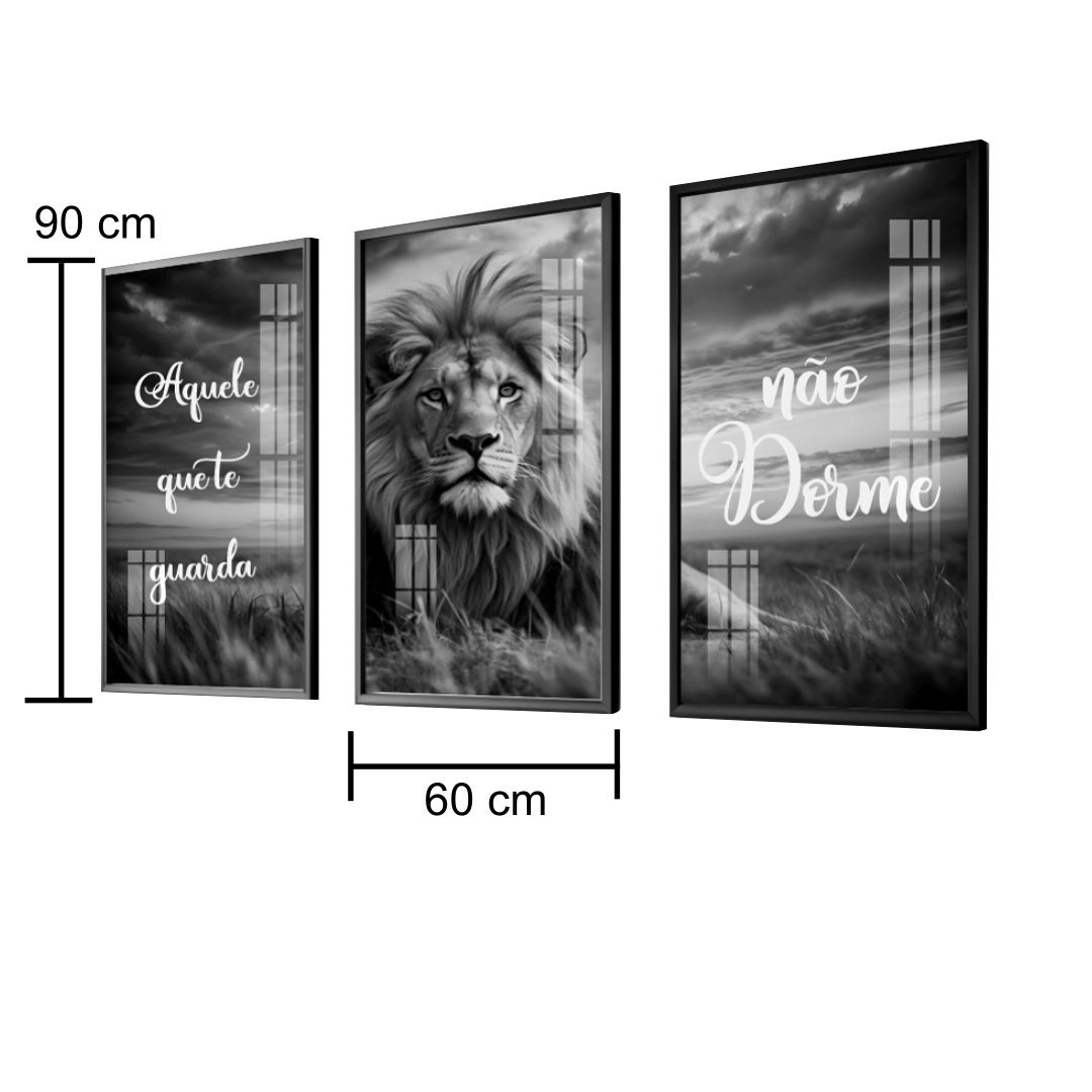 Quando Decorativo Vinil com Vidro Aquele que Te Guarda 90x60 - 3