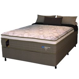 Cama Box Casal King Colchão Molas Ensacadas Guarda Costas Alameda Suede Marrom/branco - 1