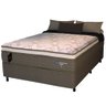 Cama Box Casal King Colchão Molas Ensacadas Guarda Costas Alameda Suede Marrom/branco - 1