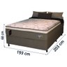 Cama Box Casal King Colchão Molas Ensacadas Guarda Costas Alameda Suede Marrom/branco - 4