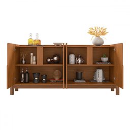 Buffet Lizz 4 Portas 2 Prateleiras Cedro - Casa D - 3