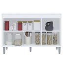 Ver imagem 3 de Balcão Gabinete de Pia com Tampo 120cm 3 Portas Manu - Ajl Móveis Cor Branco