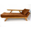 Ver imagem 2 de Sofá Japão Futon Caramelo em Madeira Maciça Cor Mel