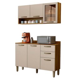 Armário de Cozinha Aéreo Reflecta com Balcão Valencia:CARVALHO/OFF - 1