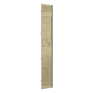 Porta para Roupeiro Closet Canto Individual 40cm Puxador Perfil Champagne com Vidro Luciane Móveis