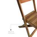 Ver imagem 7 de Kit 4 Cadeiras Dobráveis de Madeira para Bar Ismalu: Mel