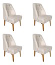 Ver imagem 1 de Kit 4 Cadeira Paris Suede Bege - Dominic Decor