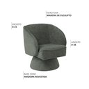 Ver imagem 3 de Poltrona Decorativa Agnes Base Giratória Linhão Aveludado Verde - Nexta Casa