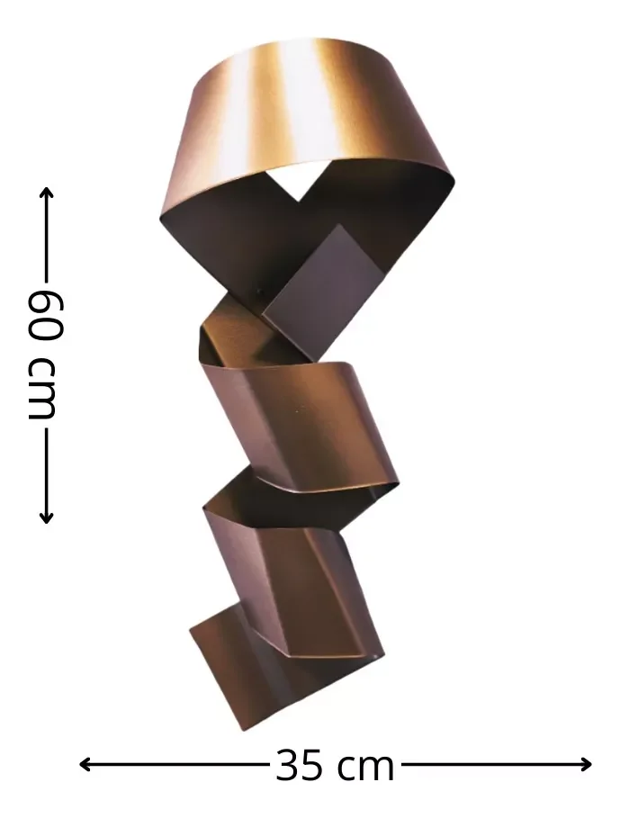 Decoração de Parede Escultura de Metal Exclusivo no Brasil Home Decor Cobre - 4