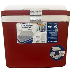 Caixa Termica Cooler Tropical com Acessorios 32 Lts Soprano