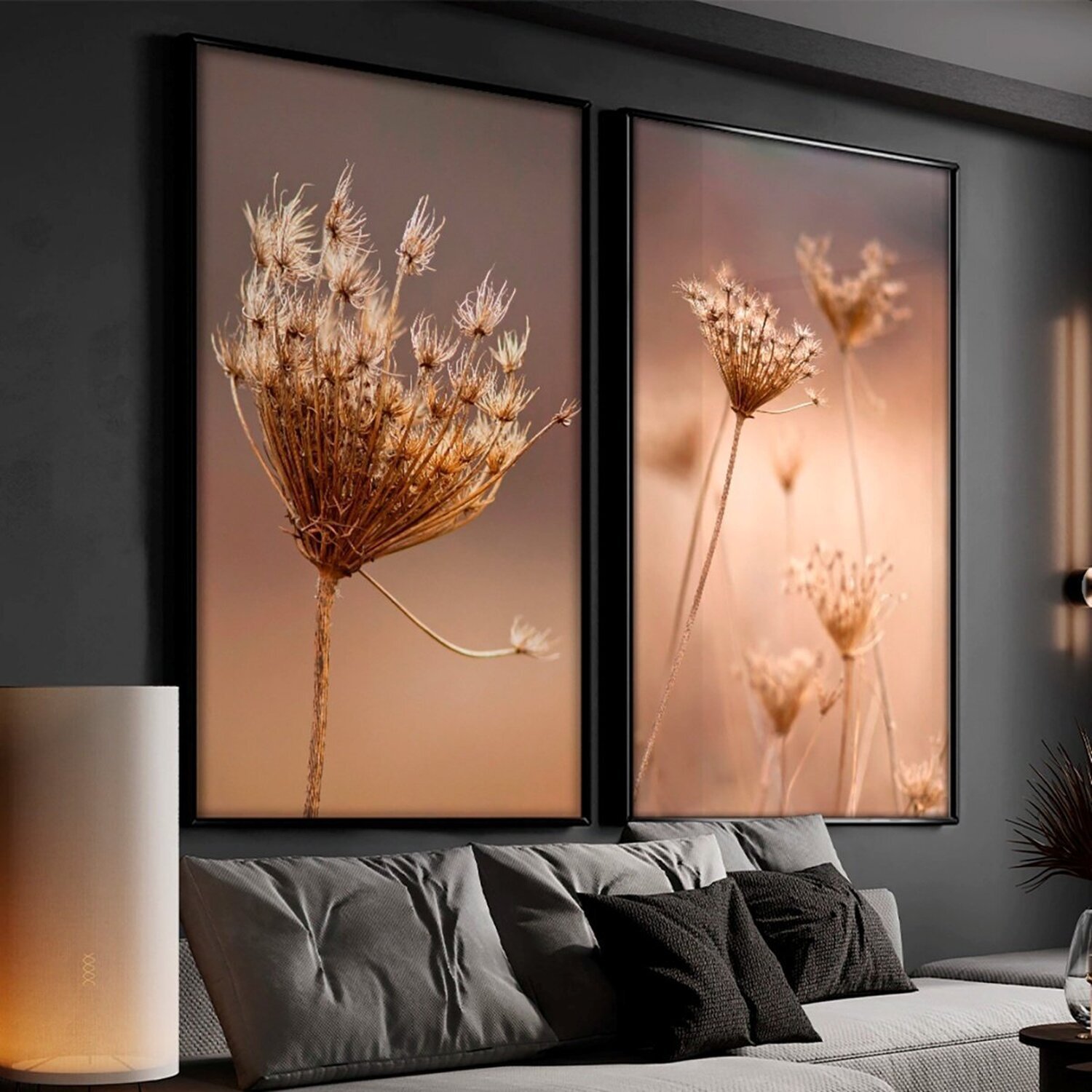 Quadro Decorativo Vinil com Vidro Flor Dente de Leão 120x80 - 2