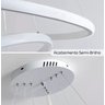 Lustre Led Moderno Pendente Anéis Led 89w 3 Arcos Branco - Brinovar - 8