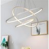 Lustre Led Moderno Pendente Anéis Led 89w 3 Arcos Branco - Brinovar - 2