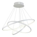 Ver imagem 1 de Lustre Led Moderno Pendente Anéis Led 89w 3 Arcos Branco - Brinovar