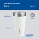 Ver imagem 2 de Copo Térmico Exata Aço Inox Branco sem Tampa 420 ml Tramontina 61646410