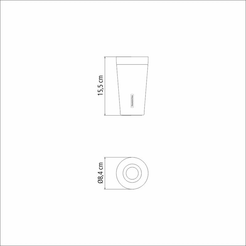 Copo Térmico Exata Aço Inox Branco sem Tampa 420 ml Tramontina 61646410 - 7