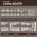 Ver mais imagens de Porta-Geladeira 103 cm 1 Porta Basculante Branco/Crema Agata Madesa