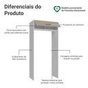 Ver imagem 3 de Porta-Geladeira 103 cm 1 Porta Basculante Branco/Crema Agata Madesa