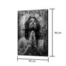 Quadro Decorativo Vinil com Vidro Jesus Quadriculado 90x60 - 3