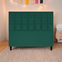 Ver imagem 2 de Cabeceira Decorativa Florem para Cama de Casal 140 Cm Verde, Suede