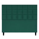 Ver imagem 1 de Cabeceira Decorativa Florem para Cama de Casal 140 Cm Verde, Suede