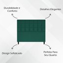 Ver imagem 4 de Cabeceira Decorativa Florem para Cama de Casal 140 Cm Verde, Suede