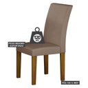 Ver imagem 2 de Cadeira para Mesa de Jantar Napoli Mdf Kit 2 Peças Freijó Joli Camurça – Leifer Móveis