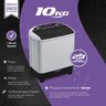Lavadora de roupas 2 em 1 Twin Tub - 10 Kg - Lava 6 Kg e Centrifuga 4 Kg - Praxis - 220v - 5