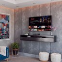 Ver imagem 2 de Rack Suspenso Pequeno de Parede para Sala de Tv ou Quarto Life 1.12 - Preto - Moveisaqui