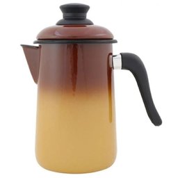 Bule para Café Chá Marrom Esmaltado Ewel - 1