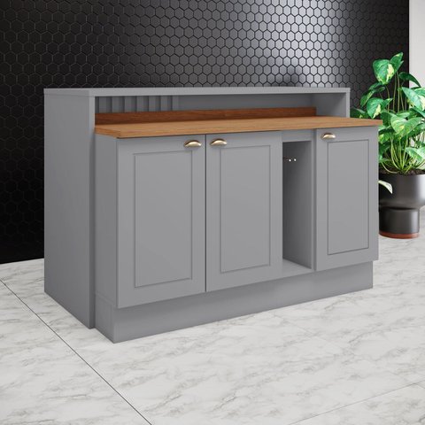 Kit Ilha Gourmet 3 Portas com Tampo Americana Hp