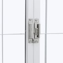 Ver imagem 5 de Kit com 2 Janelas de Aço de Correr Central 100x120cm 4 Folhas com Grade Quadriculada e Vidro Liso