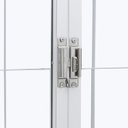 Ver imagem 5 de Kit com 2 Janelas de Aço de Correr Central 100x120cm 4 Folhas com Grade Quadriculada e Vidro Liso Branco Ramassol