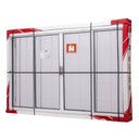 Ver imagem 5 de Kit com 2 Janelas de Aço de Correr Central 100x120cm 4 Folhas com Grade Quadriculada e Vidro Liso