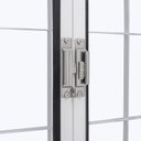 Ver imagem 4 de Kit com 2 Janelas de Aço de Correr Central 100x120cm 4 Folhas com Grade Quadriculada e Vidro Liso