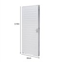 Ver imagem 3 de Kit com 2 Portas de Aço Lambri 215x83cm Batente 12cm Qualitysol Branco Ramassol