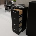 Ver imagem 3 de Gaveteiro Arquivo Escritório 4 Gavetas Pasta Suspensa Netmobil - Preto