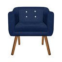 Ver imagem 2 de Kit 02 Poltronas Julia Azul Marinho com Strass Pés Palito