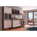 Ver imagem 2 de Cristaleira de Cozinha Paneleiro Estilo 7039 C- 6 Portas (2 C- Vidro) 80cm Cinza-grafite - Bertolini
