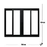 Janela Vitrô de Alumínio 4 Folhas Preto 120 X 150cm Linha 25 - 4