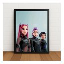 Ver imagem 4 de Quadro Decorativo Guerreiras do k-Pop com Moldura e Vidro
