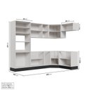 Ver imagem 4 de Cozinha Modulada 7 Peças sem Tampo com Rodapé Ipanema CabeCasa MadeiraOriginals Cinza/Grafite Trama/Acácia